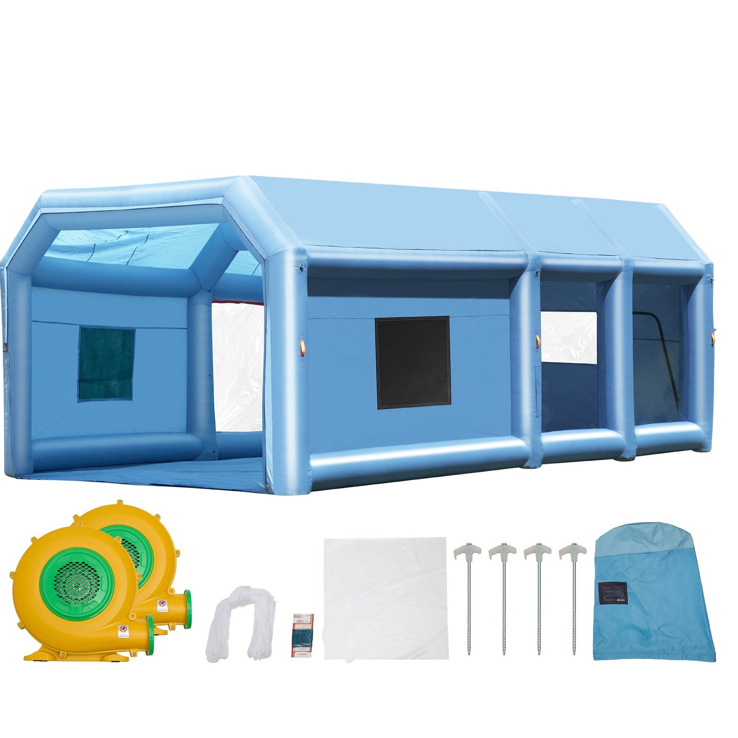 Inflatable Paint Booth 23x13.1x9ft Inflatable Spray Booth 750W+480W Blower - Image 9