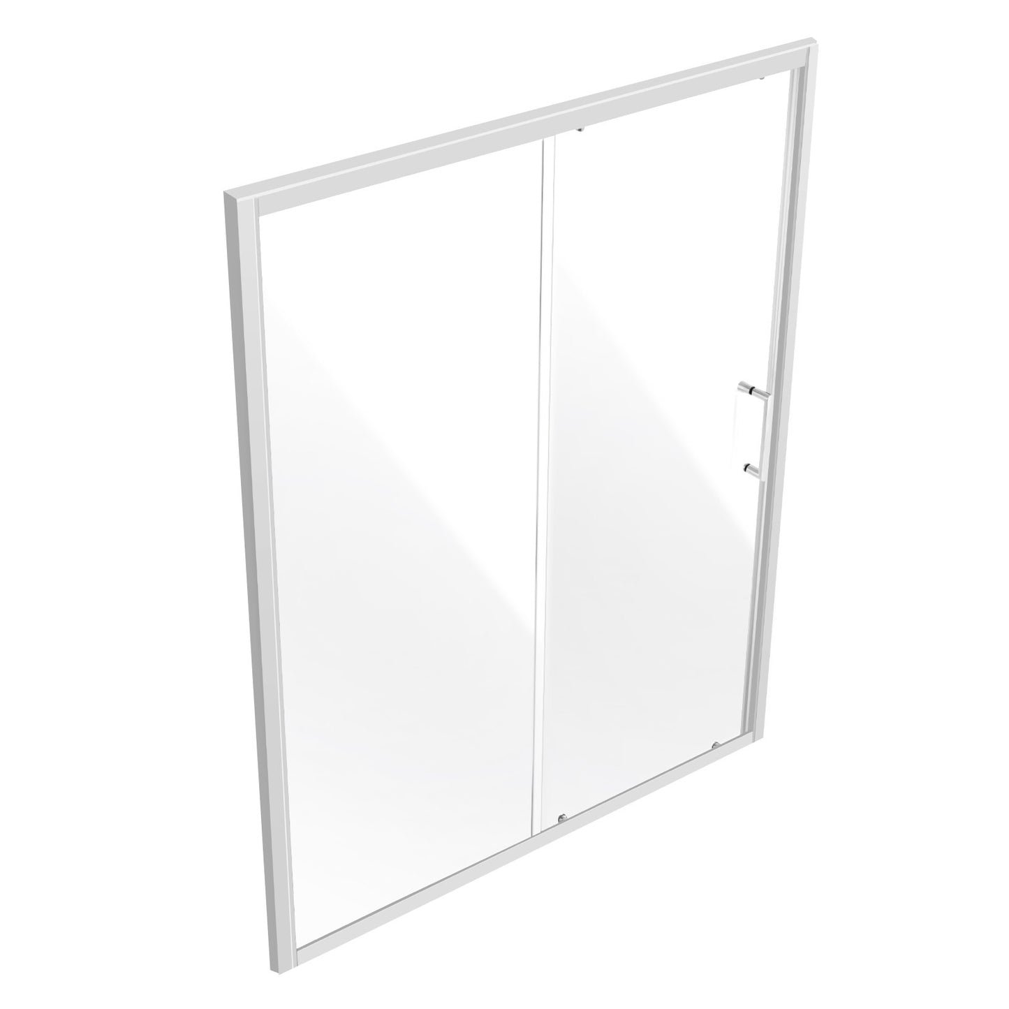 Semi-frameless Shower Door 57.7-59" x 70" SGCC Tempered Glass 1/4" Chrome - Image 9
