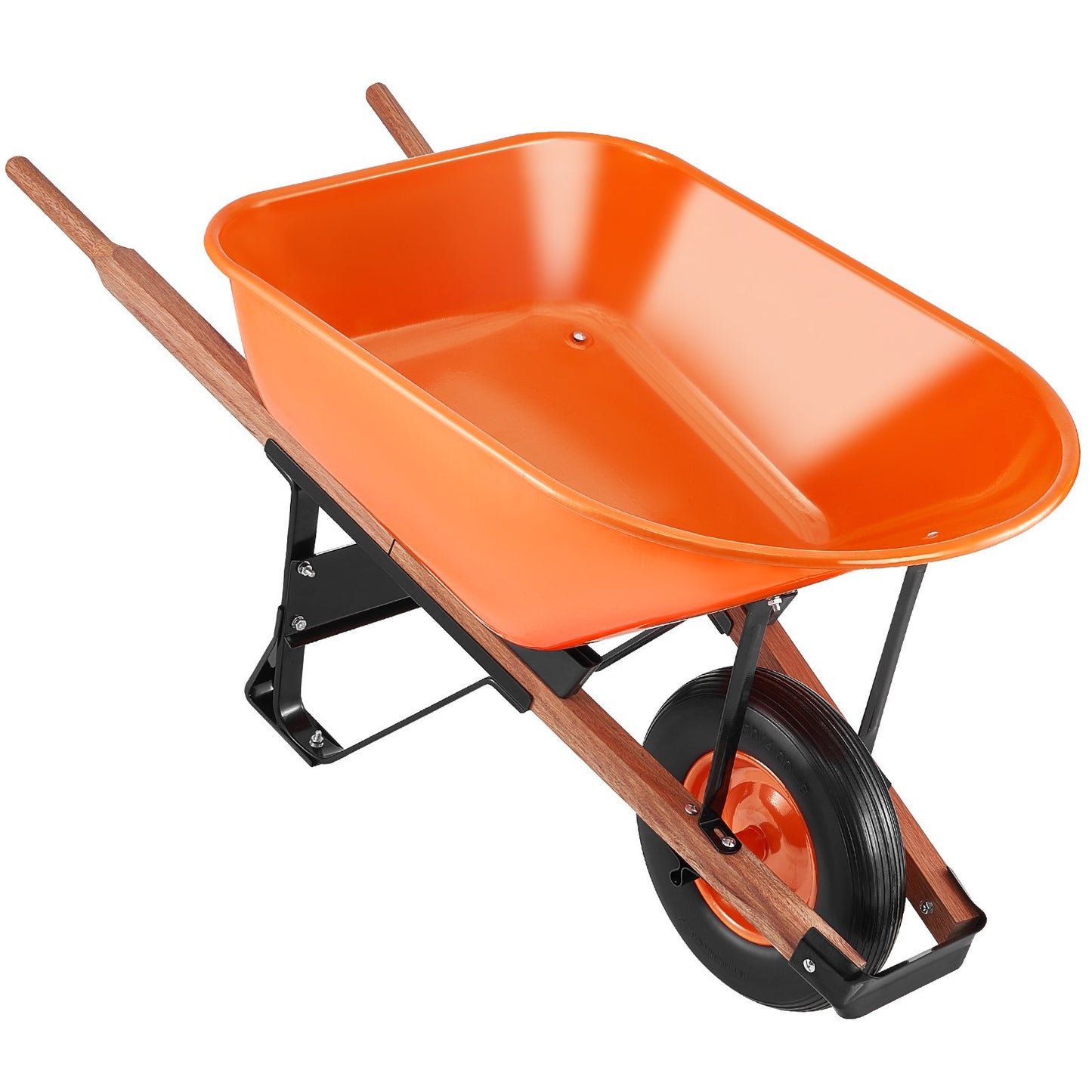 Wheelbarrow Cart One Wheel 6 Cu Ft Garden Dump Cart 330 lbs Utility Cart - Image 9