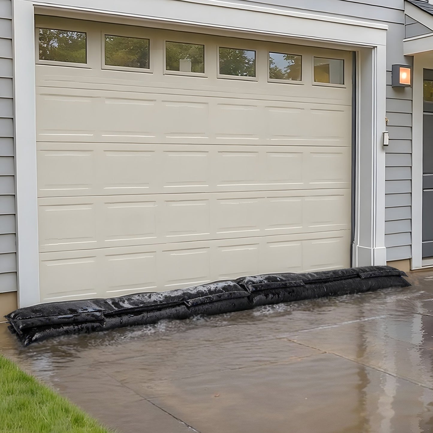 Flood Barrier, 10 Pack, 1530 x 210 mm Flood Bags with Bucket, Reusable Water Absorbent Barrier Activated by Water, Sandless Sandbags Blockage, Flooding Prevention Bags for Basement, Garage, Doorway - Image 8