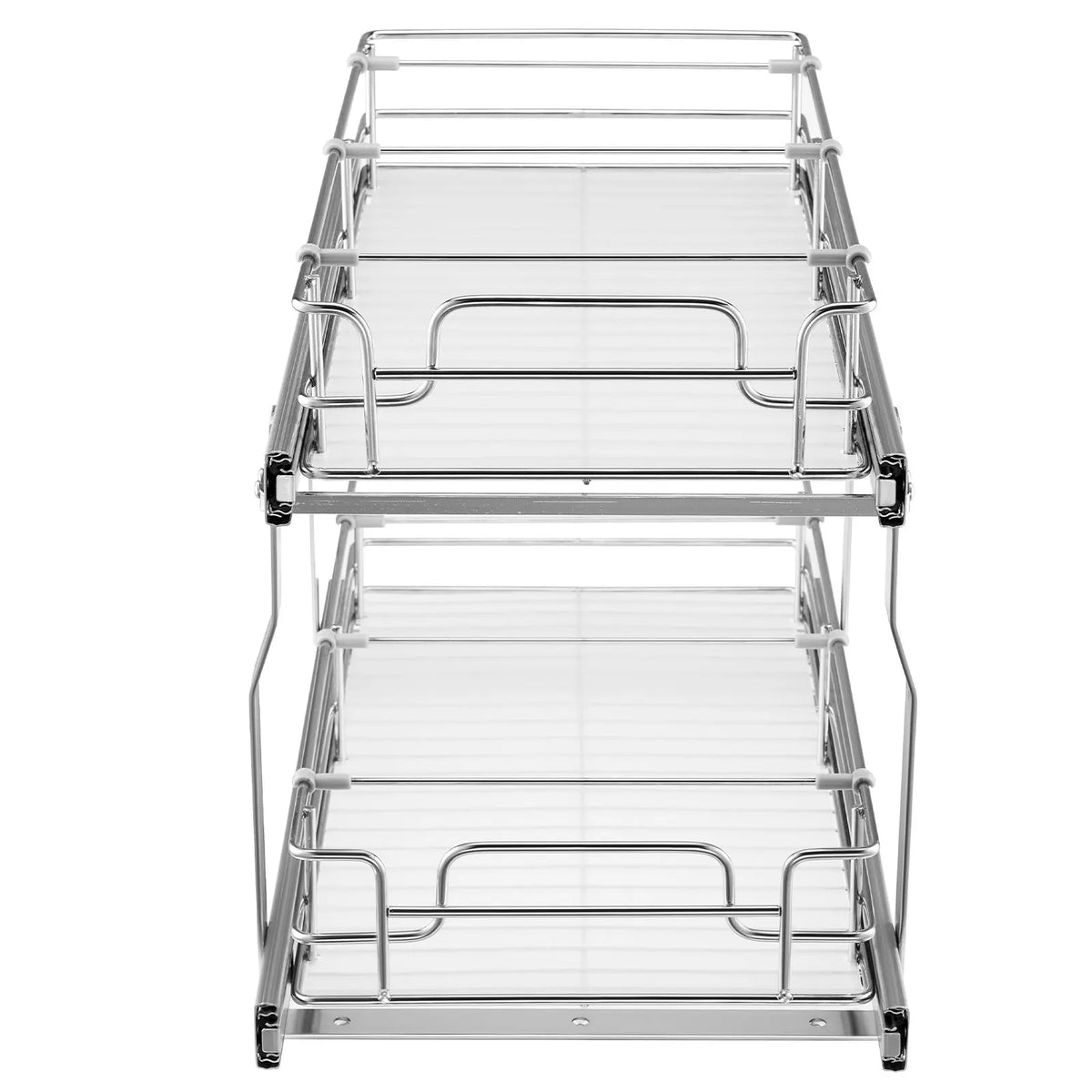 12"Wx21"Dx15"H Pull Out Cabinet Organizer, Heavy Duty Slide Out Pantry Shelves, Steel Roll Out Drawers, Sliding Drawer Storage for Home Under Sink, 13.5"Wx22"Dx18"H Install Size for Cabinet - Image 9