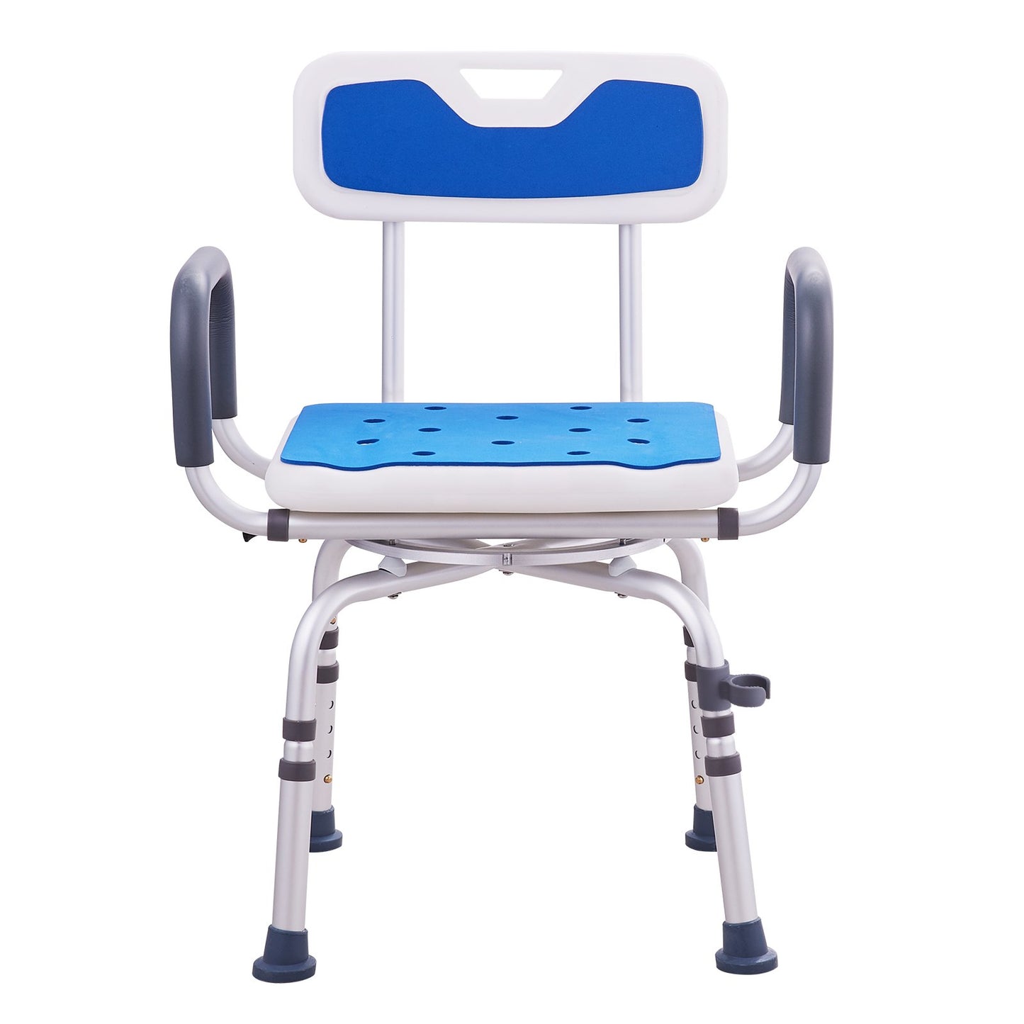 Swivel Shower Chair 360 Degree, Adjustable Shower Seat with Armrests and Backrest for Inside Shower or Bathtub, Non-Slip Rotating Bathtub Chair Seat for Elderly Disabled Injured, 400lbs Capacity - Image 9