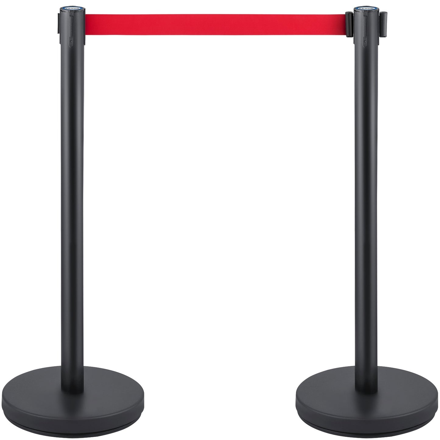 Crowd Control Stanchion, Set of 6 Pieces Stanchion Set, Stanchion Set with 6.6 ft/2 m Red Retractable Belt, Crowd Control Barrier with Rubber Base – Easy Connect Assembly for Crowd Control (Black) - Image 9
