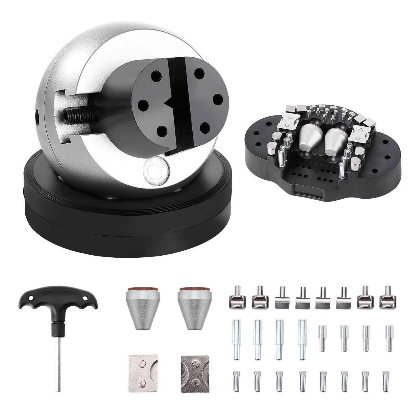 Engraving Block 5 inch Ball Vise Setting Jewelry Ball Vise Engraving with 34PCS Attachment and Rubber Base - Image 9
