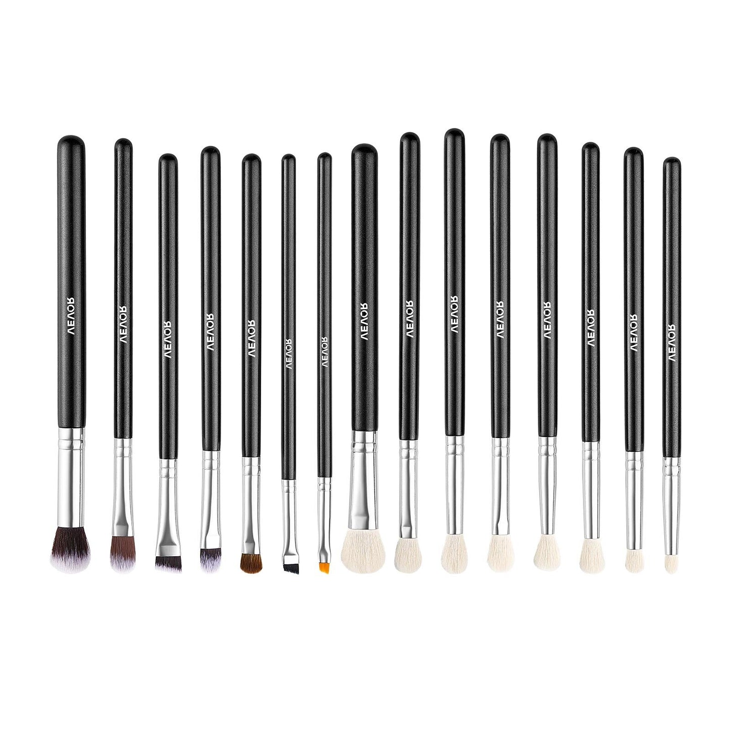 15-Piece Makeup Brush Set for Foundation Blending Eyeshadow, Professional Vegan Brushes with Soft Synthetic Bristles, Ergonomic Wood Handle & Aluminum Ferrule, Portable and Travel-Friendly - Image 9