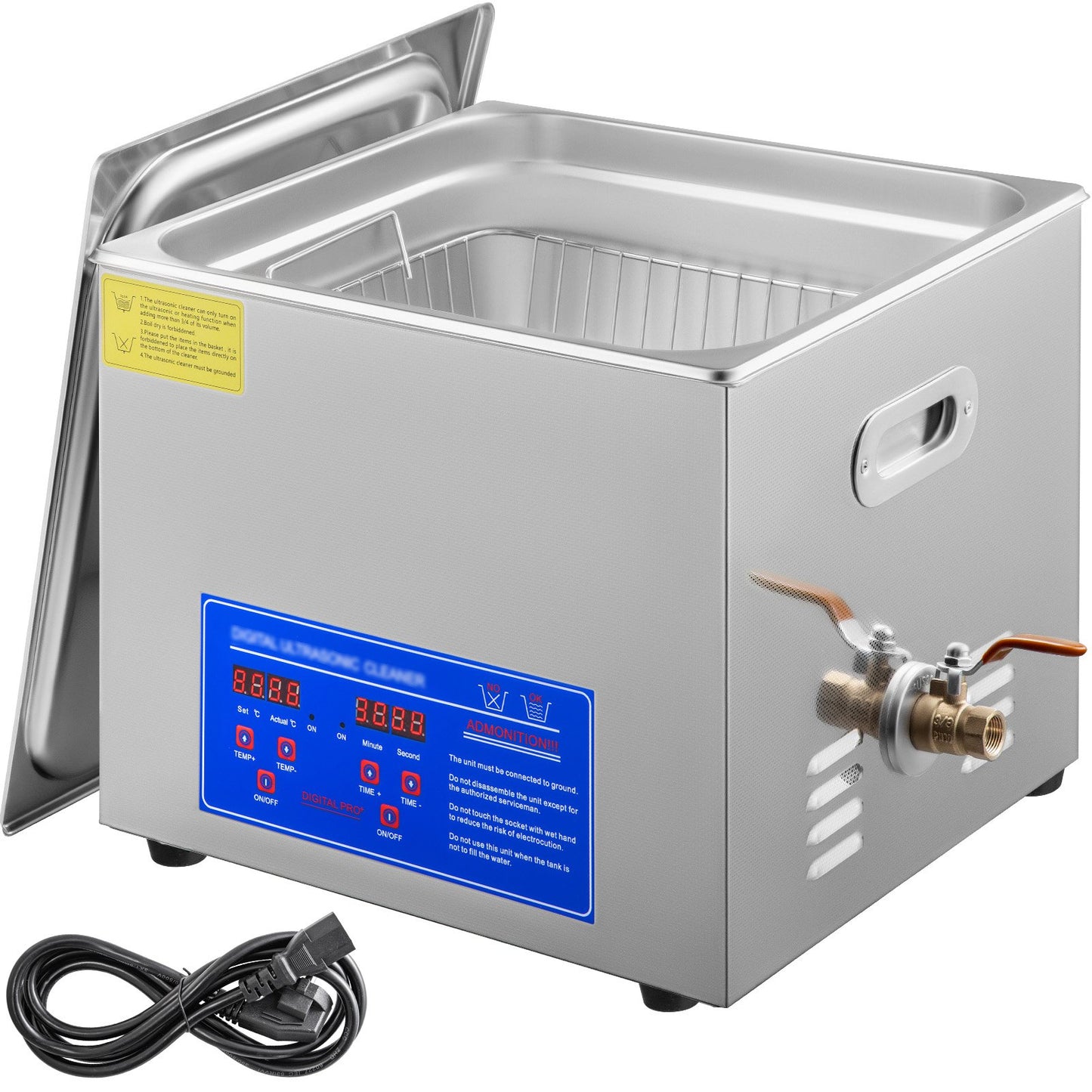 Powerful Stainless Steel 13.5-15 L Liters Ultrasonic Cleaner 360W Digital Heater Timer - Image 8