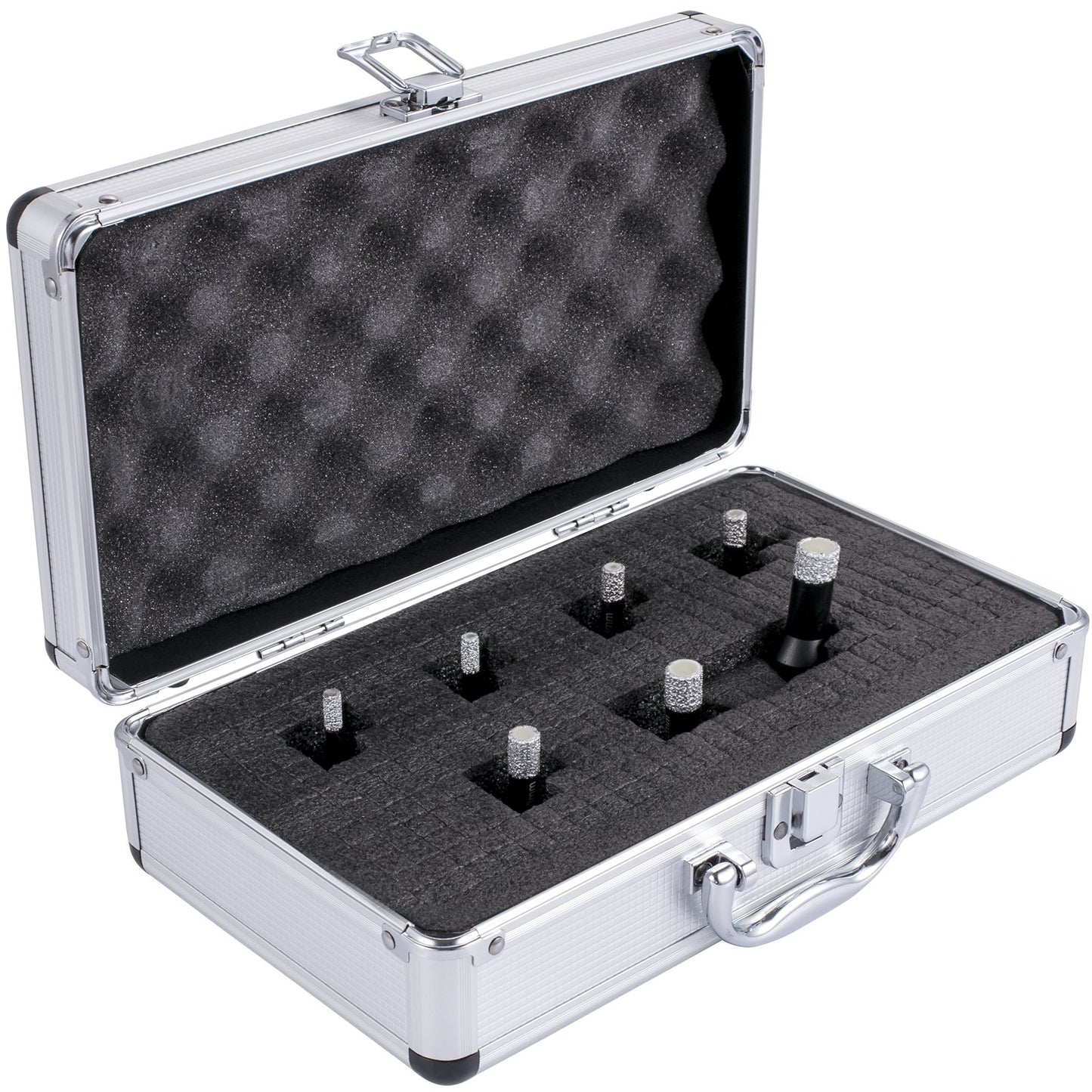 Diamond Drill Bits 7PCS Diamond Hole Saw 6/6/8/8/10/12/14mm Tile Hole Saw Kit Vacuum Brazed Diamond Drill Bit 0.59in/15mm Segment Tile Hole Saw w Storage Case for Tile Ceramic Porcelain Marble - Image 9