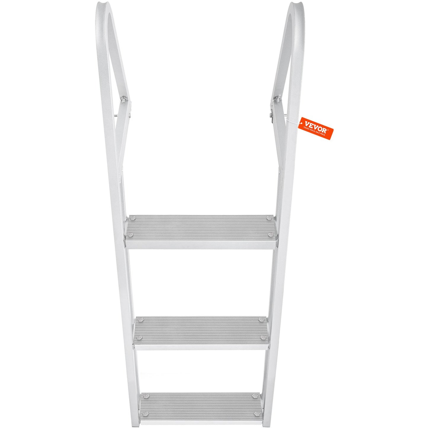 Dock Ladder, Removable 3 Steps, 159 kg Load Capacity, Aluminum Alloy Pontoon Boat Ladder with 101.6 mm Wide Step & Nonslip Rubber Mat, Easy to Install for Ship/Lake/Pool/Marine Boarding - Image 9