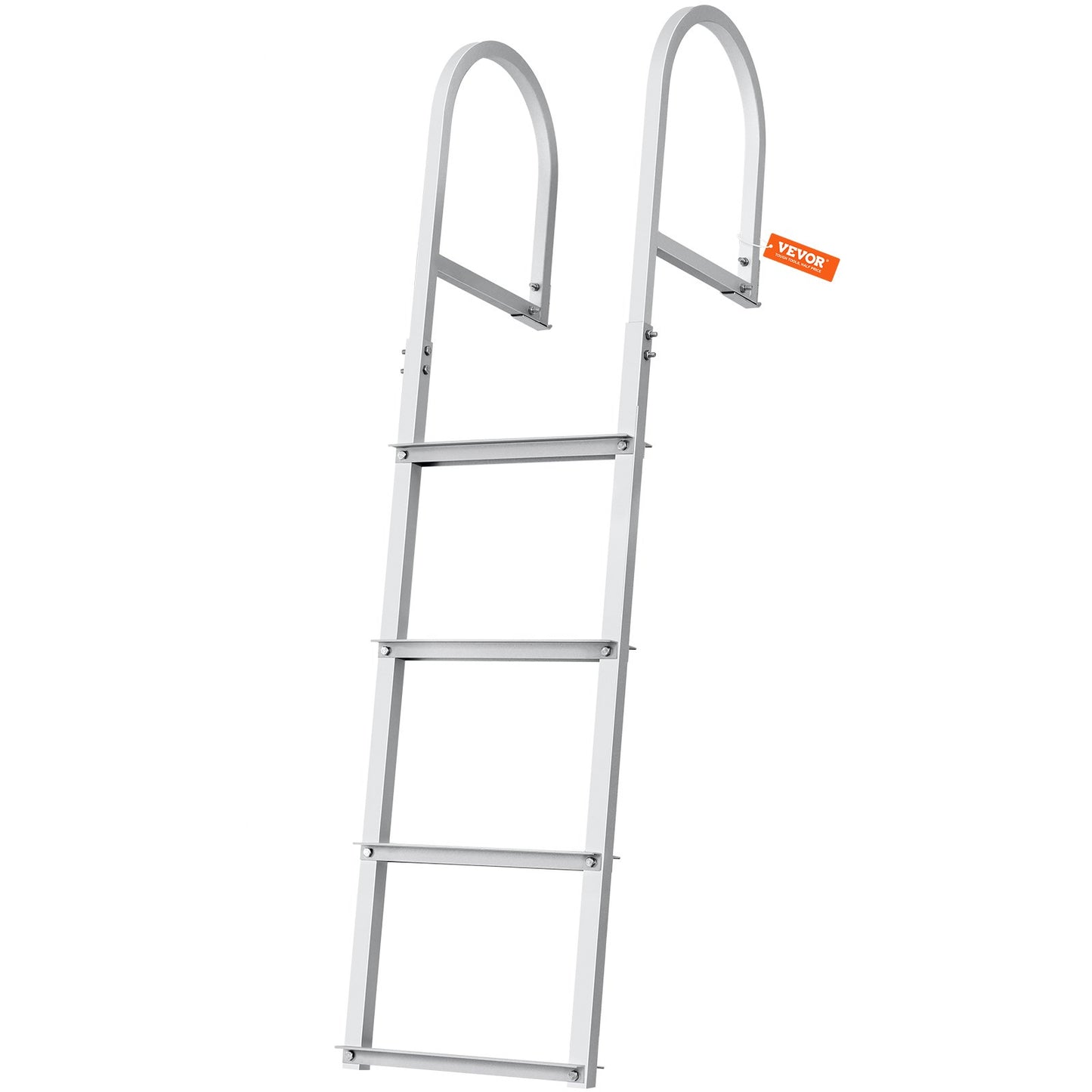 Dock Ladder, Removable 4 Steps, 500 lbs Load Capacity, Aluminum Alloy Pontoon Boat Ladder with 3.1'' Wide Step & Nonslip Rubber Mat, Easy to Install for Ship/Lake/Pool/Marine Boarding - Image 9