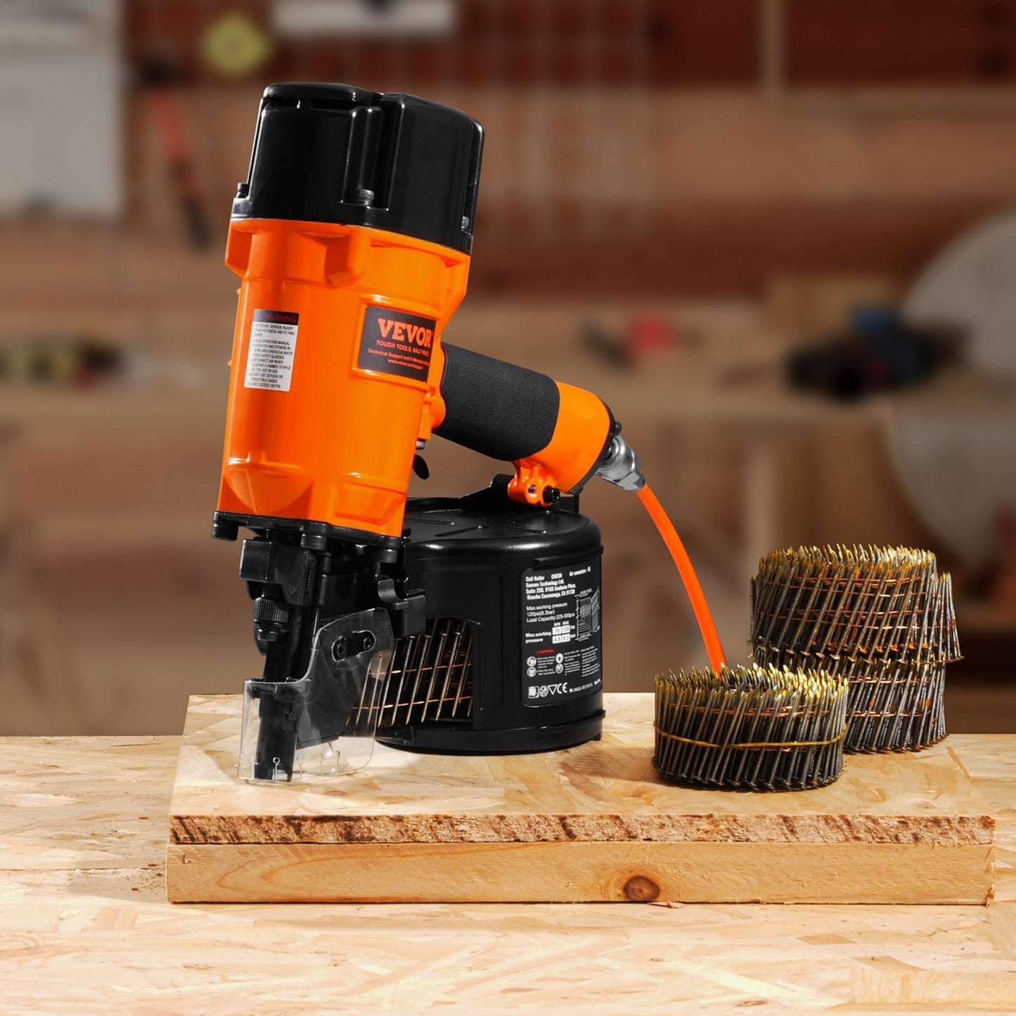 CN83N Coil Siding Nailer 50mm to 83mm 15 Degree Pneumatic Nail Gun - Image 8