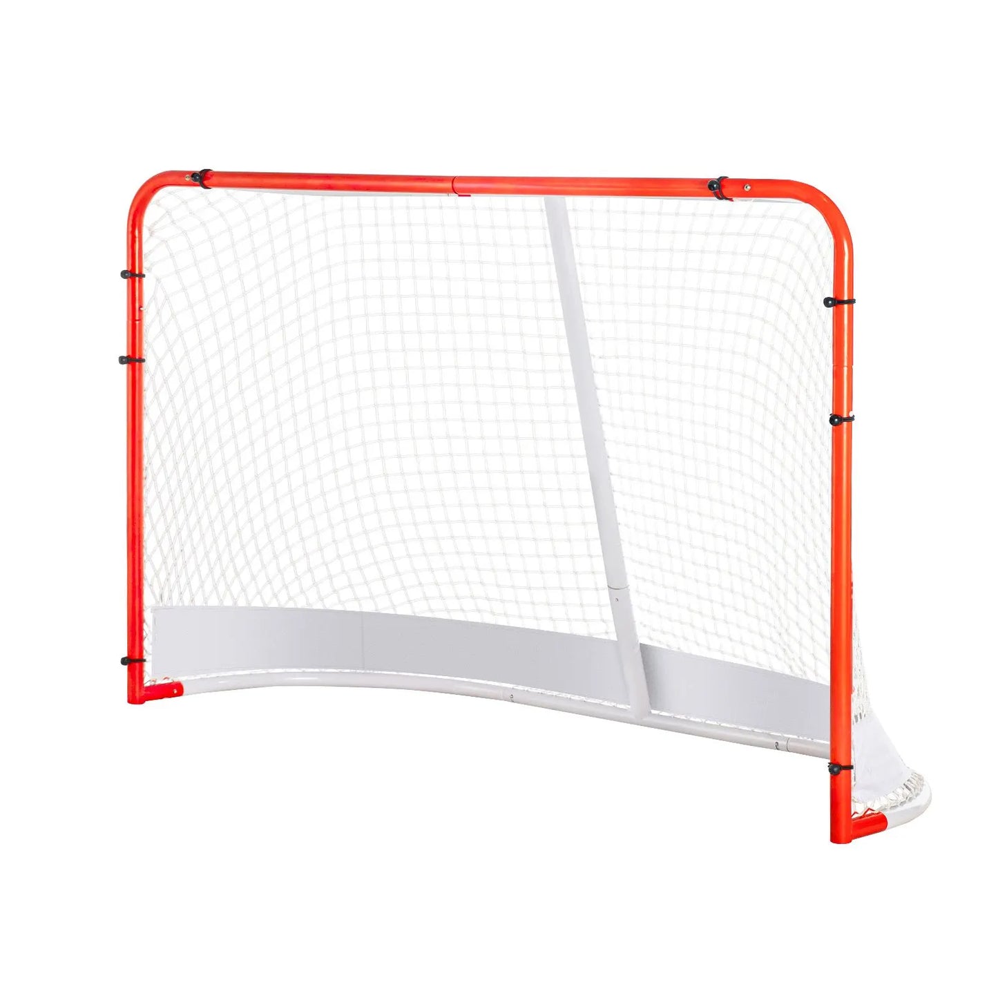 Street Hockey Net, Indoor Outdoor Steel Hockey Goal, Official Regulation Pro Hockey Training Goal Set, Portable Hockey Goal with Net, Easy Assemble, 72" x 48", White/Red - Image 9