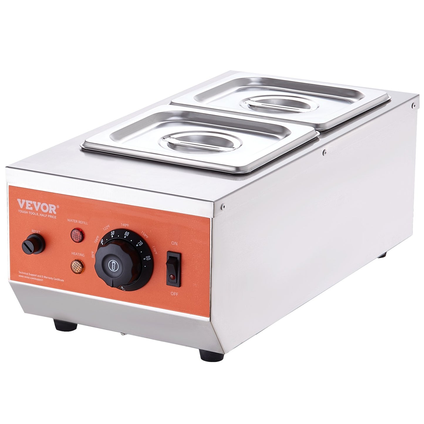 Chocolate Tempering Machine, 2 Tanks Chocolate Melting Pot with TEMP Control, 800W Stainless Steel Electric Commercial Food Warmer For Chocolate/Milk/Cream Melting and Heating - Image 9