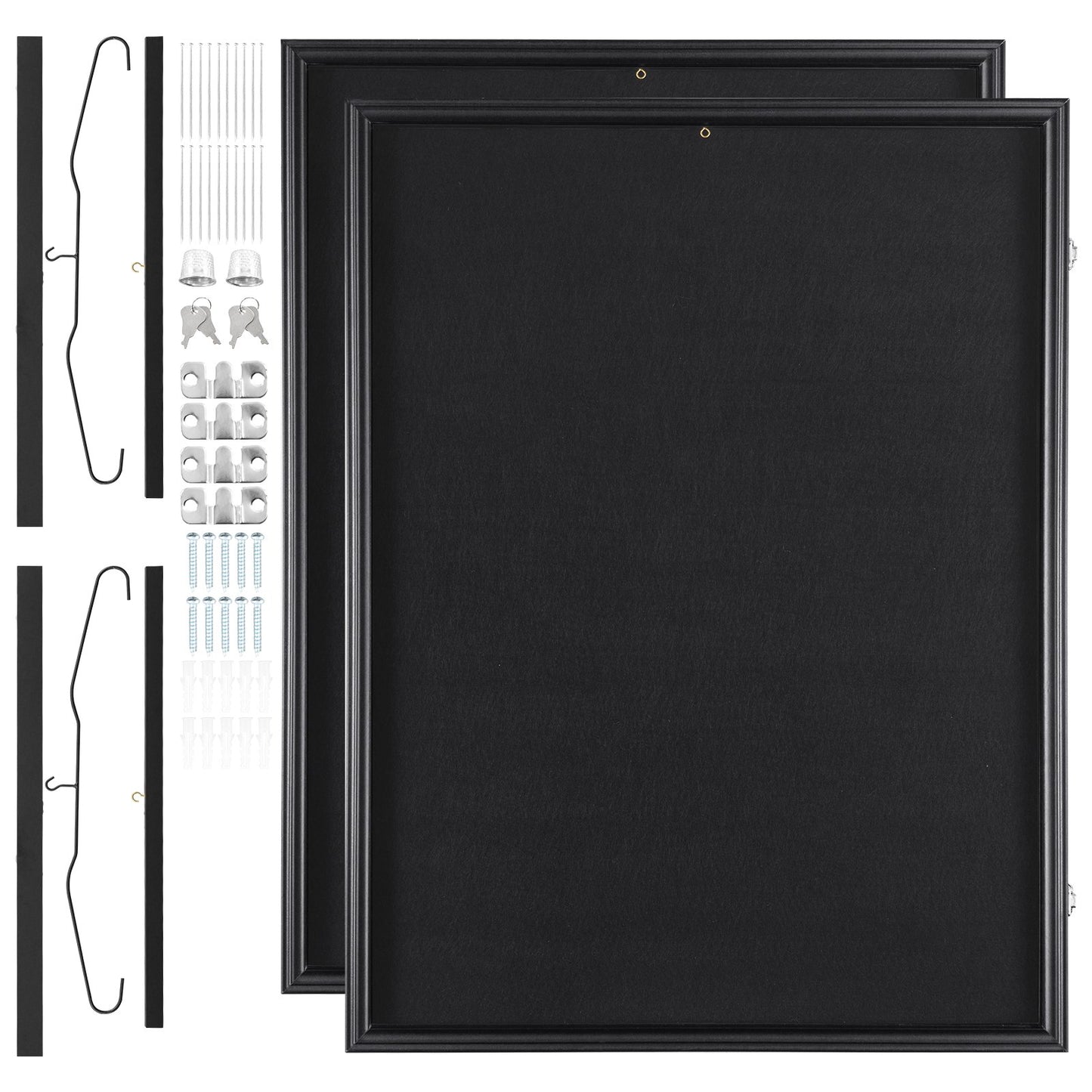 2PCs Jersey Display Frame Case, 590 x 790 x 40 mm, Large Lockable Sport Jersey Shadow Box with 98% UV Protection PC Glass and Hangers, for Baseball Basketball Football Hockey Shirt and Uniform - Image 9