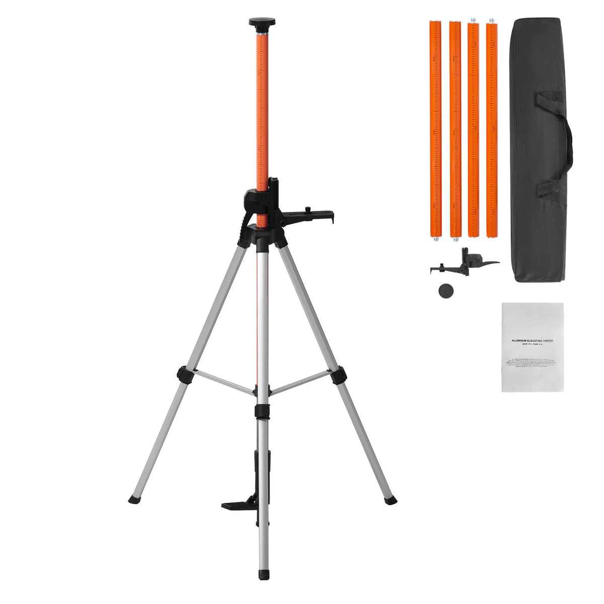 Laser Level Tripod, 1/4"-20 & 5/8"-11 Thread Mount, 40.94-133.85 inch Height Adjustment with Level Bubble & Heavy-duty Stand, Extendable Pole Lightweight Aluminum Tripod for Laser Scanner - Image 9