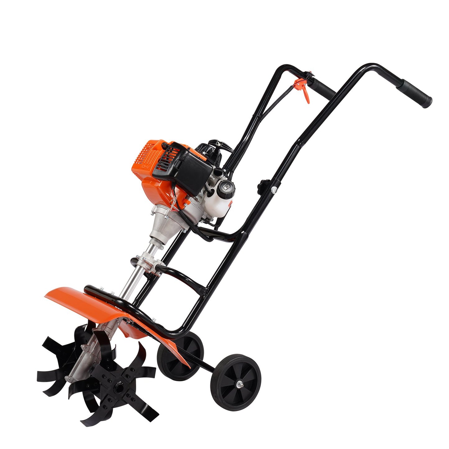 Tiller Cultivator Gas Powered, 31CC 4-Stroke Garden Cultivator, Tiller with 4 Steel Adjustable Front Tines for Lawn, Garden and Field Soil Cultivation - Image 9