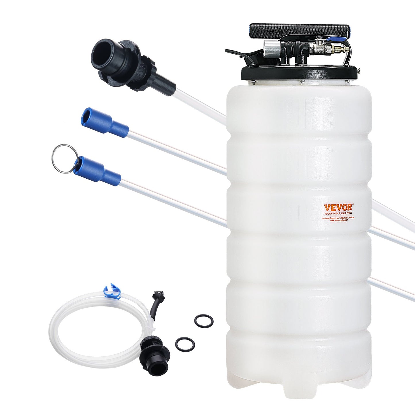Fluid Extractor, 15 Liters Capacity, Pneumatic/Manual Oil Changer Vacuum Fluid Extractor with Dipstick and Liquid Suction Hose, Oil Extractor Change Pump for Automotive Fluids Vacuum Evacuation - Image 9