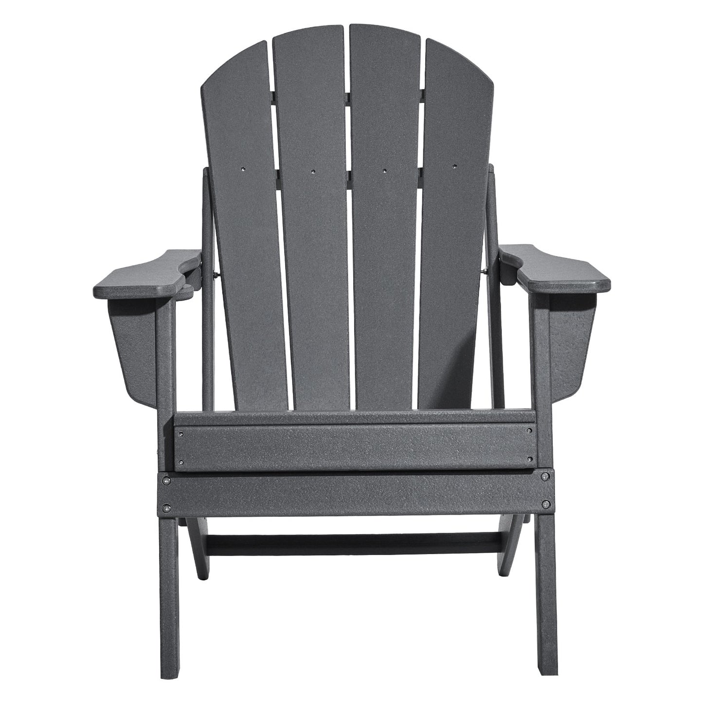 Adirondack Chair Plastic, Set of 2 All-Weather Portable Folding Fire Pit Chair, Outdoor Adirondack Patio Chair with Cup Holder, with Relaxing Arm Rest Ergonomic, for Garden, Backyard - Gray - Image 9