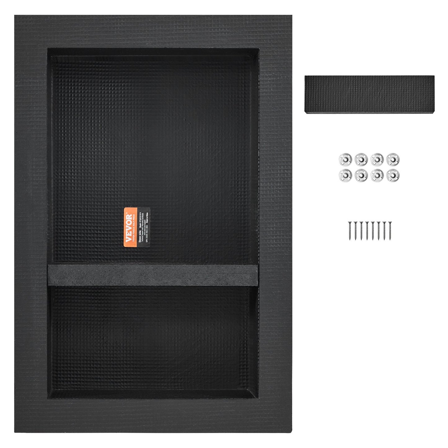Shower Niche Ready for Tile 40.64 x 60.96 cm, 16 x 24 inch Double Shelf Organizer, Square Corners Wall-inserted Niche Recessed, Sealed Protection Modern Soap Storage Niche for Shower Bathroom, Black - Image 9