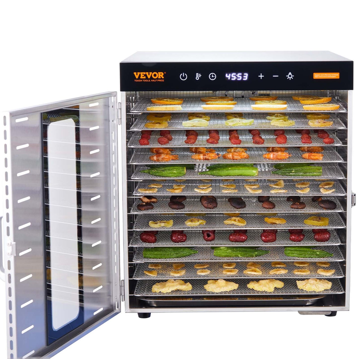10 Trays Food Dehydrator Machine Stainless Steel 1000W Jerky Fruit Drying - Image 9
