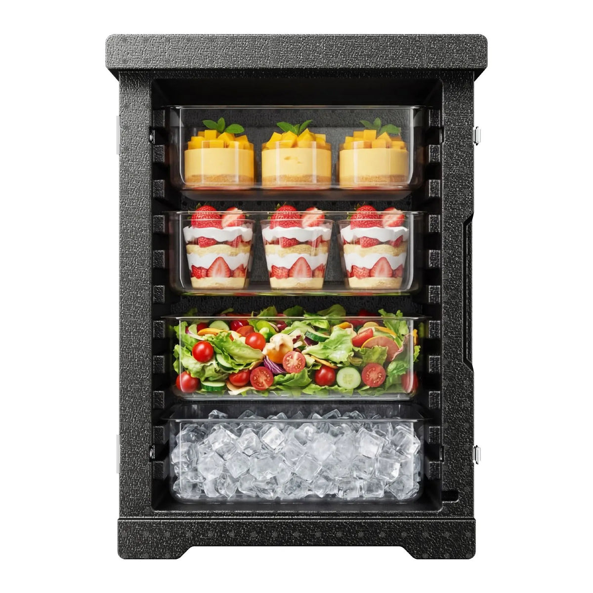 Insulated Food Pan Carrier, 90L Hot Box for Catering, LLDPE Food Box Carrier with Double Buckles, Front Loading Food Warmer for Restaurant, Canteen, etc. - Image 9