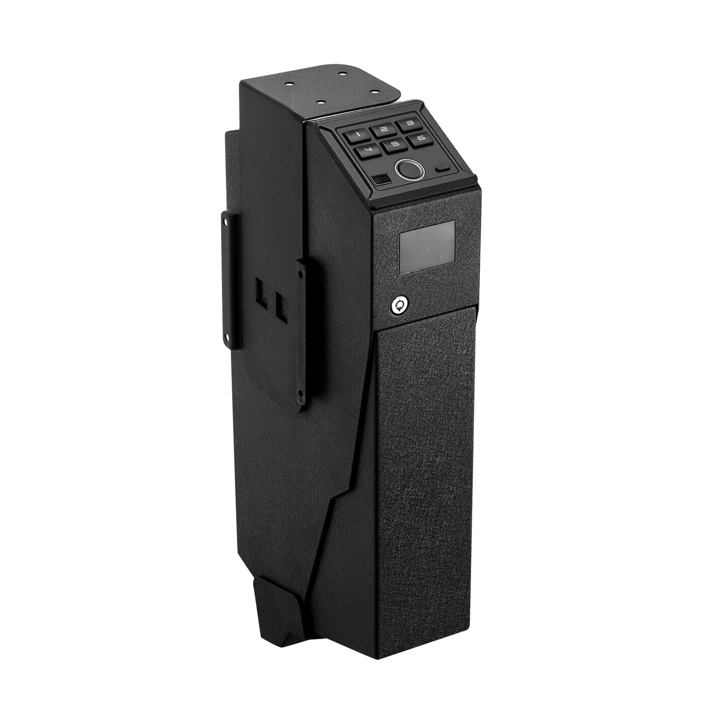 Gun Safe, Slider Handgun Gun Safe with Screen, Fingerprint/Password/Key, 3-Way Quick Access Firearm Case Box with LED for 1 Pistol & Magazine, Mounted Gun Box for Nightstand Bedside Desk Car - Image 9