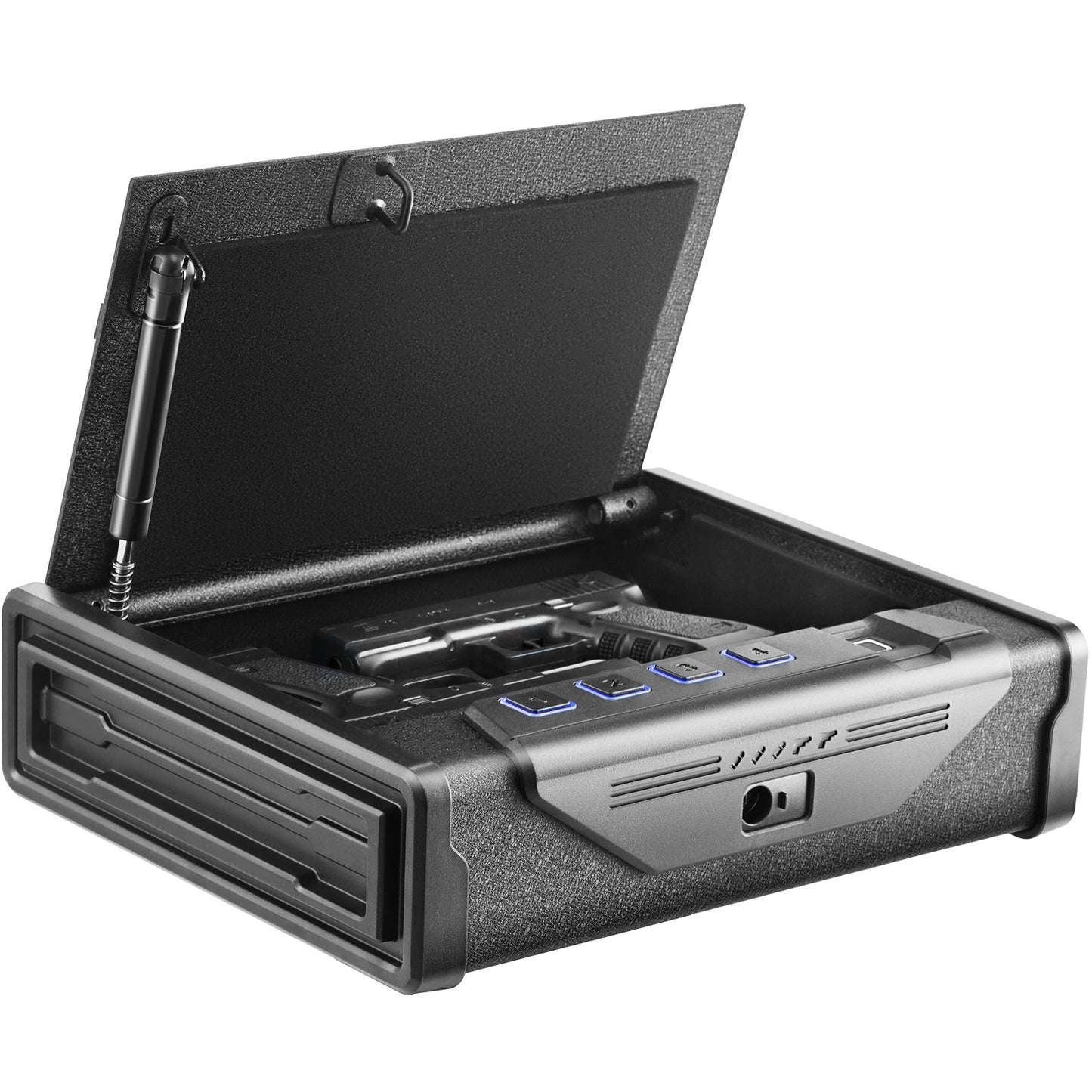 Gun Safe for Pistols Biometric Gun Safe with 3 Access Ways for 2 Pistols - Image 9
