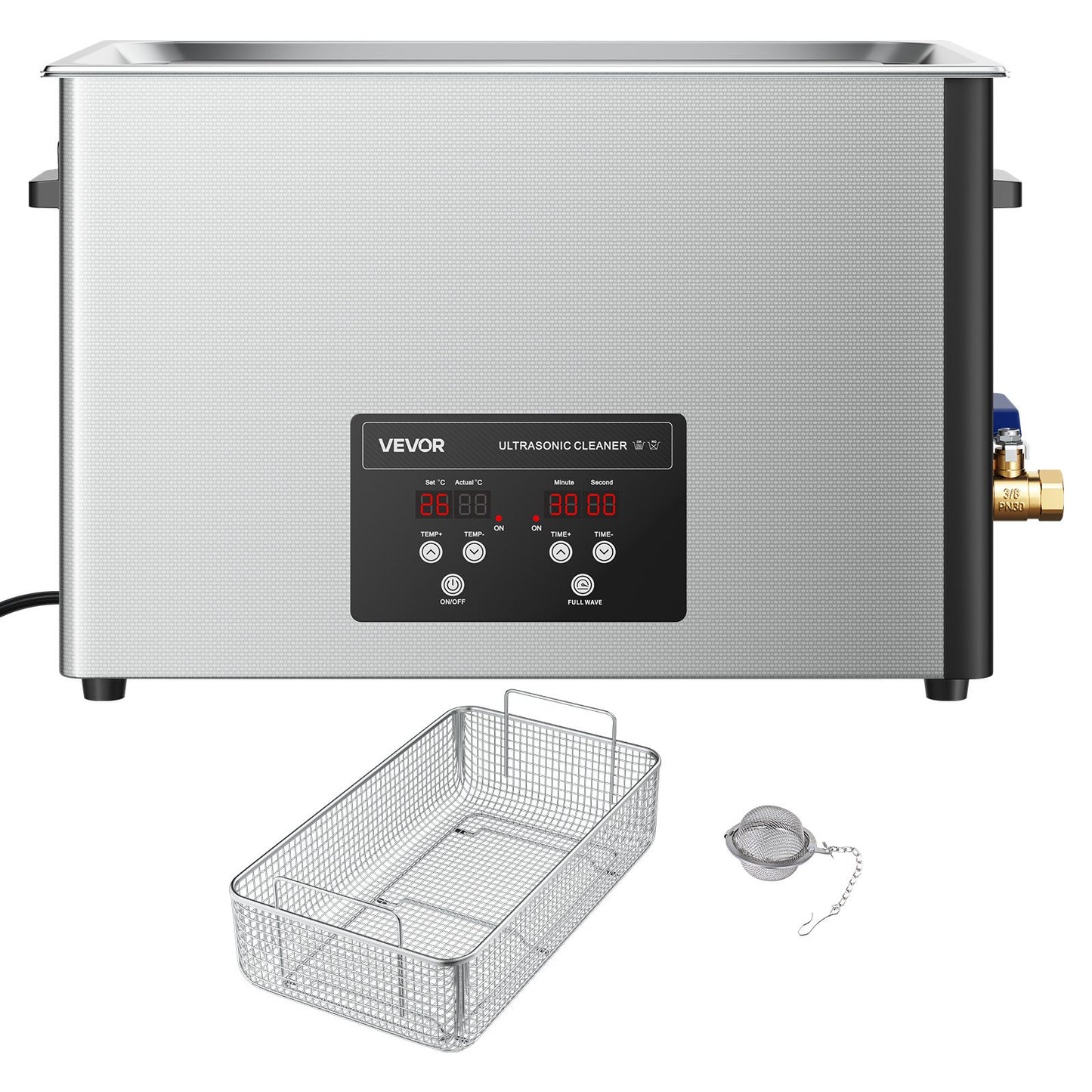 30L Ultrasonic Cleaner, Professional Ultrasonic Cleaner Machine with Cleaning Basket & Digital Display, 480W Stainless Steel 40kHz Industrial Cleaning Machine for Parts, Carburetors, Instruments - Image 9