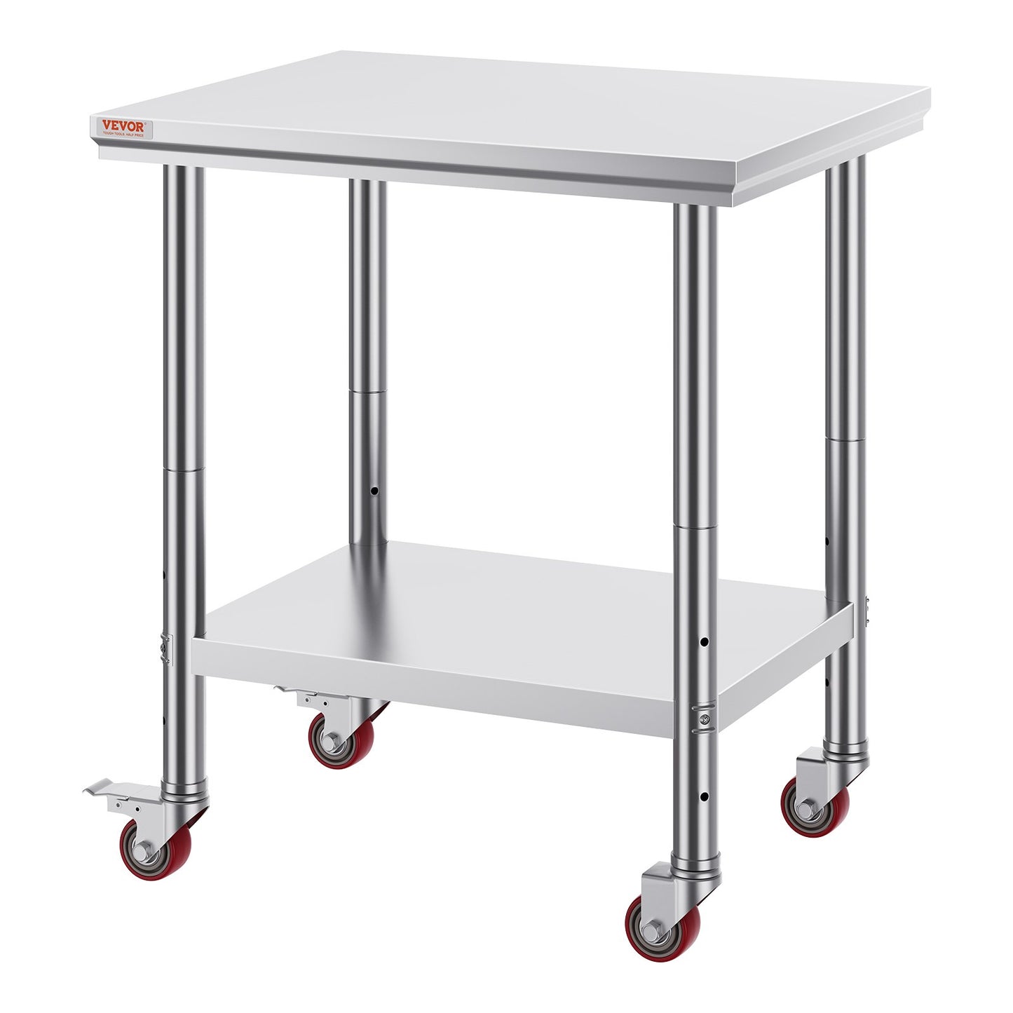 Stainless Steel Work Table with Wheels 24 x 30 Prep Table with casters Heavy Duty Work Table for Commercial Kitchen Restaurant Business (24 x 30 x 33.8 Inch) - Image 9