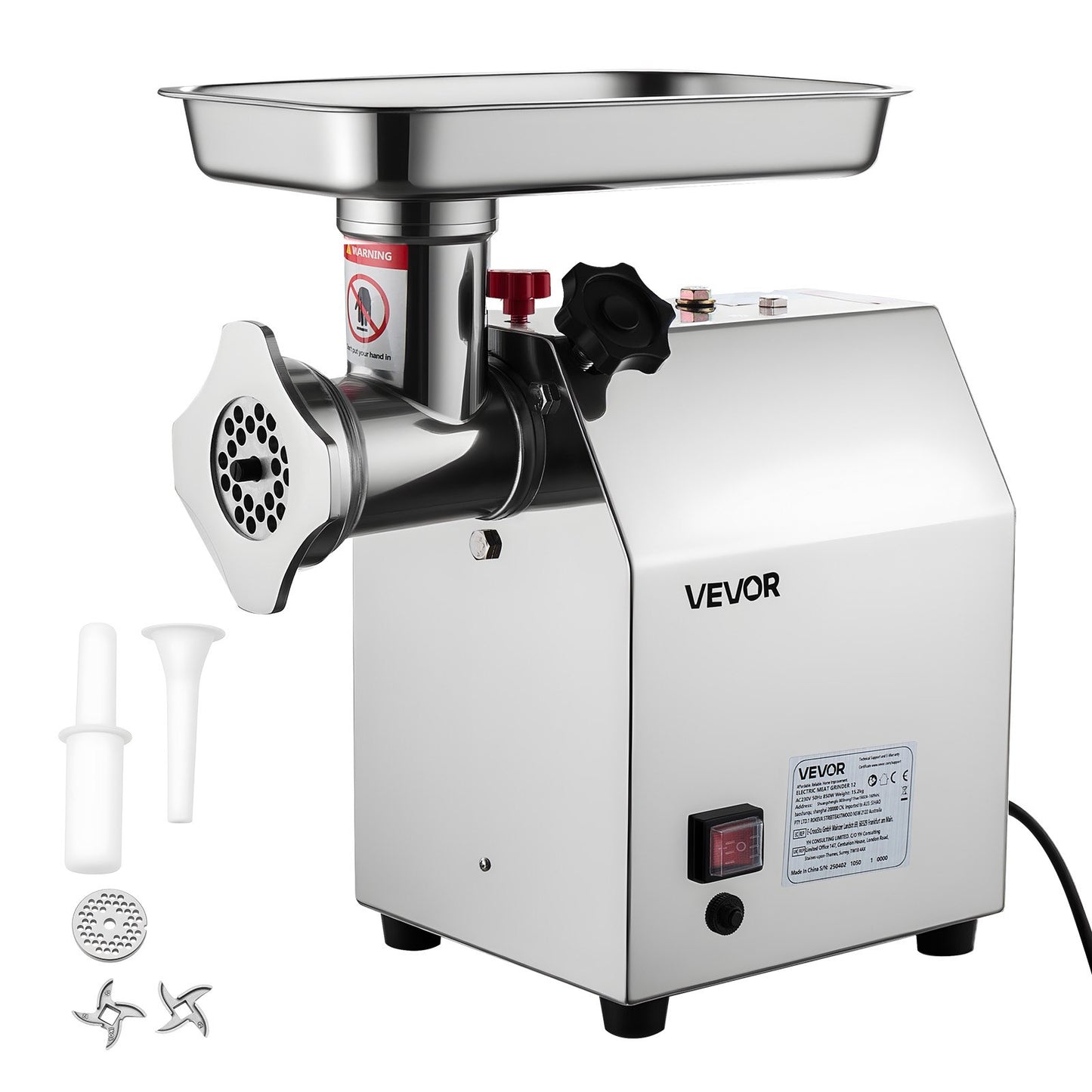 Commercial Electric Meat Grinder 5.5 Lbs/Min Sausage Stuffer Maker Kitchen - Image 9