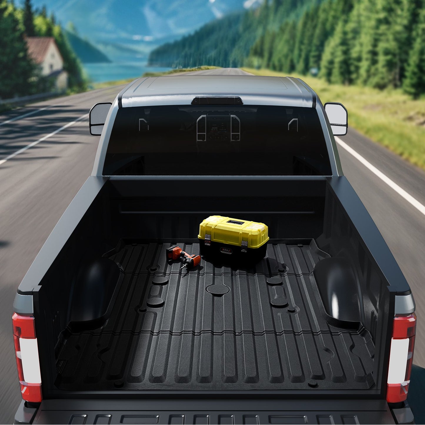Truck Bed Mat Fit 2017-2024 Ford F250/F350 TPE Truck Bed Liner Accessories - Image 8