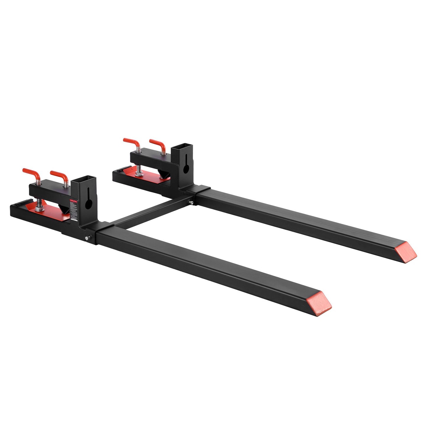 Pallet Forks, 1814 kg Clamp on Pallet Forks, 149 cm Total Length Heavy-Duty Tractor Fork with Adjustable Stabilizer Bar for Tractor Attachments, Loader Bucket, and Skid Steer, Black - Image 9