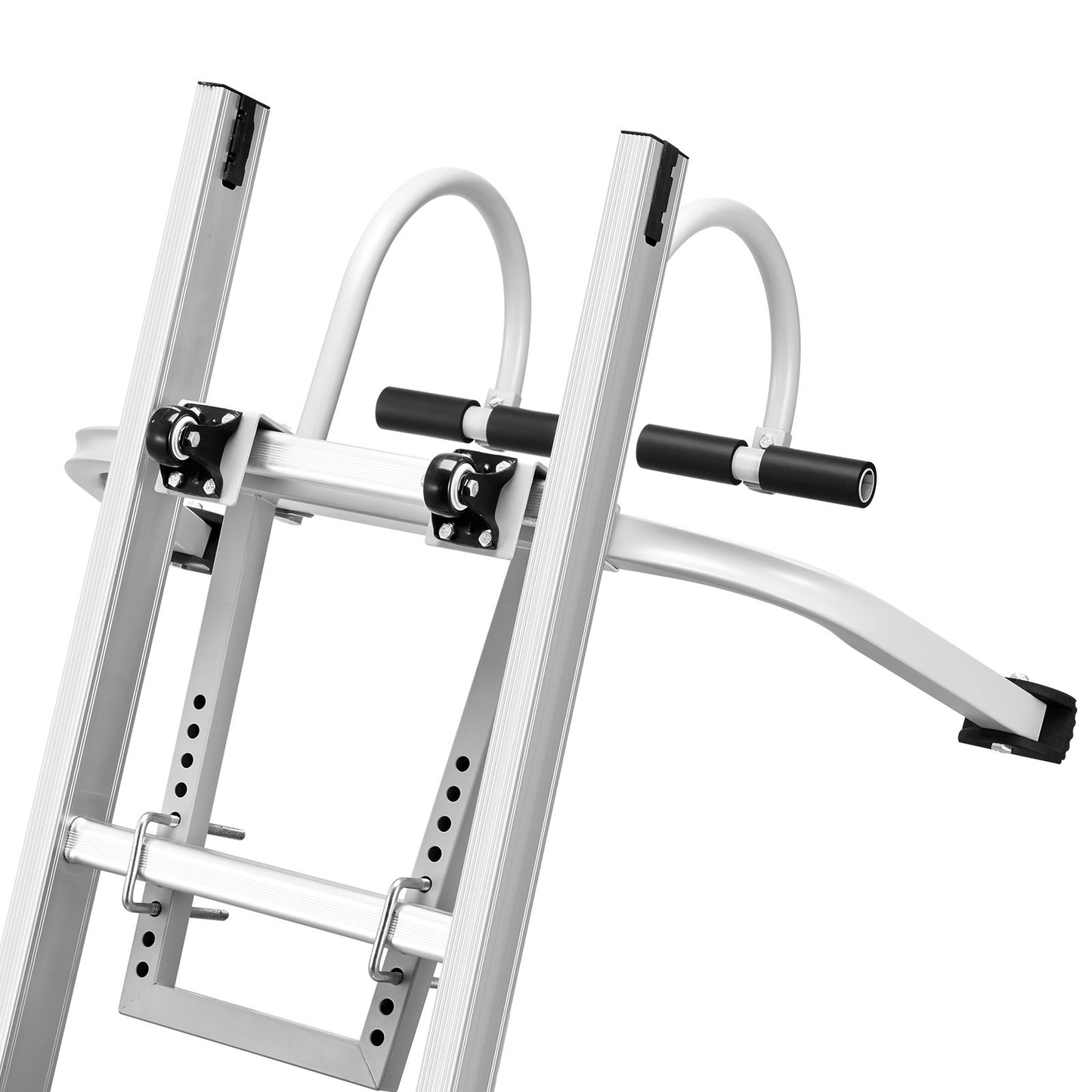 Ladder Stabilizer, 2 in 1 Extension Wall Ladder Standoff Hook, Roof Ridge Ladder Accessories Both Horizontally and Vertically, Heavy-duty Steel Rubber Grip T-Bar, Quick Access to Steep Roofs - Image 9