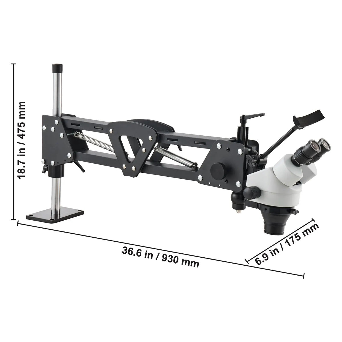 Multi-Directional Microscope with Spring Bracket, 7X-45X Magnification Jewelry Microscope, Micro Jewelry Inlaid Stand with Integrated USB Ring LED Light, Jewelers Microscope for Jewelry Inlay - Image 8