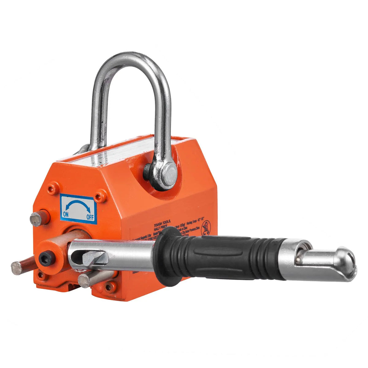 Magnetic Lifter, 100 kg/220 lbs Pulling Capacity, 2.5 Safety Factor, Neodymium & Steel, Lifting Magnet with Release, Permanent Lift Magnets, Heavy Duty Magnet for Hoist, Shop Crane, Block, Board - Image 9