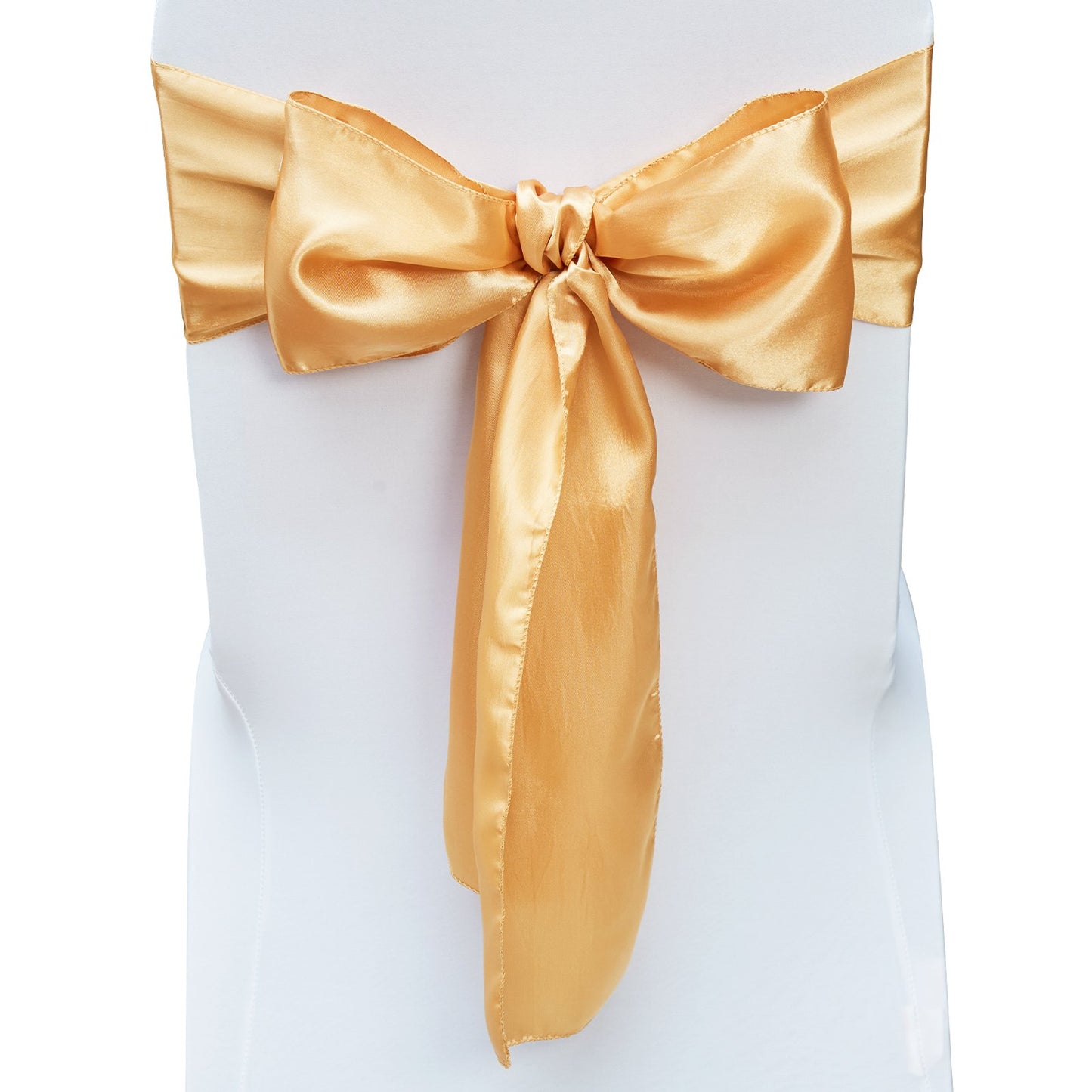 Stretch Spandex Chair Sashes Bows, Chair Slipcover and Stretch Chair Sash, Elastic Chair Bands, Fitting Wedding, Holiday, Banquet, Party, Celebration Chair Decoration (50 PCS Gold) - Image 9