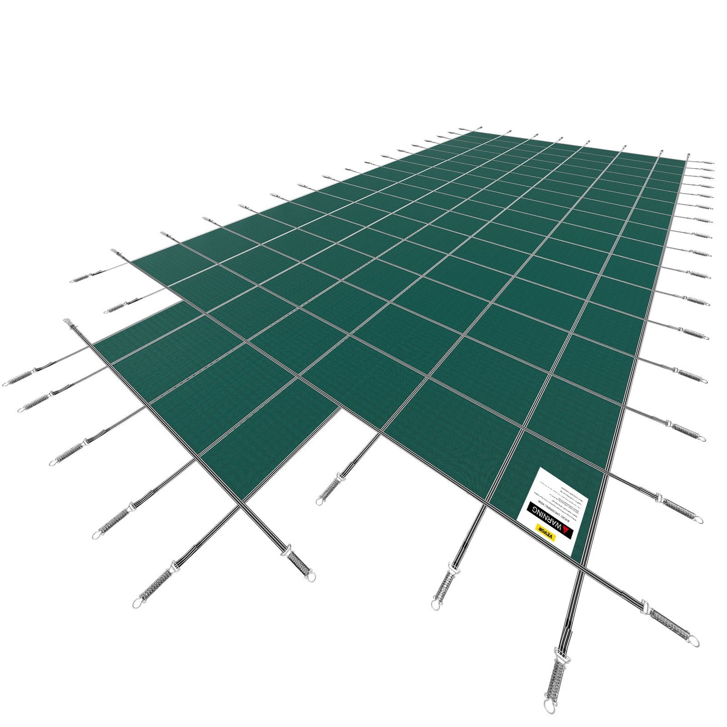 Pool Safety Cover Fits 20x40ft Rectangle Inground Safety Pool Cover Green Mesh with 4x8ft Center End Steps Solid Pool Safety Cover for Swimming Pool Winter Safety Cover - Image 9