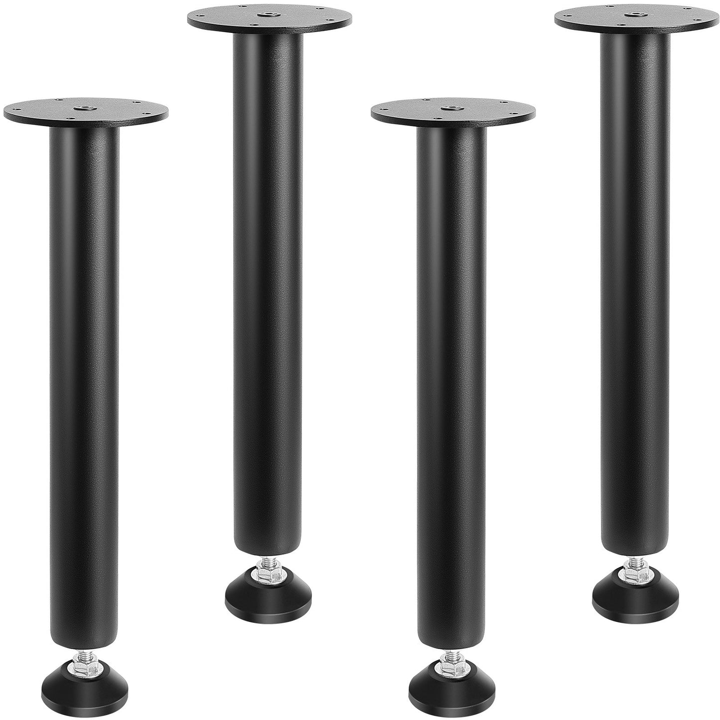 406.4MM Adjustable Desk Legs, Reinforced Steel Office Table Furniture legs Set of 4 for DIY, 1200 lbs Load Capacity Heavy Duty Desk Legs, Quick Instalation Legs with Adjustable Foot Cup Black - Image 9