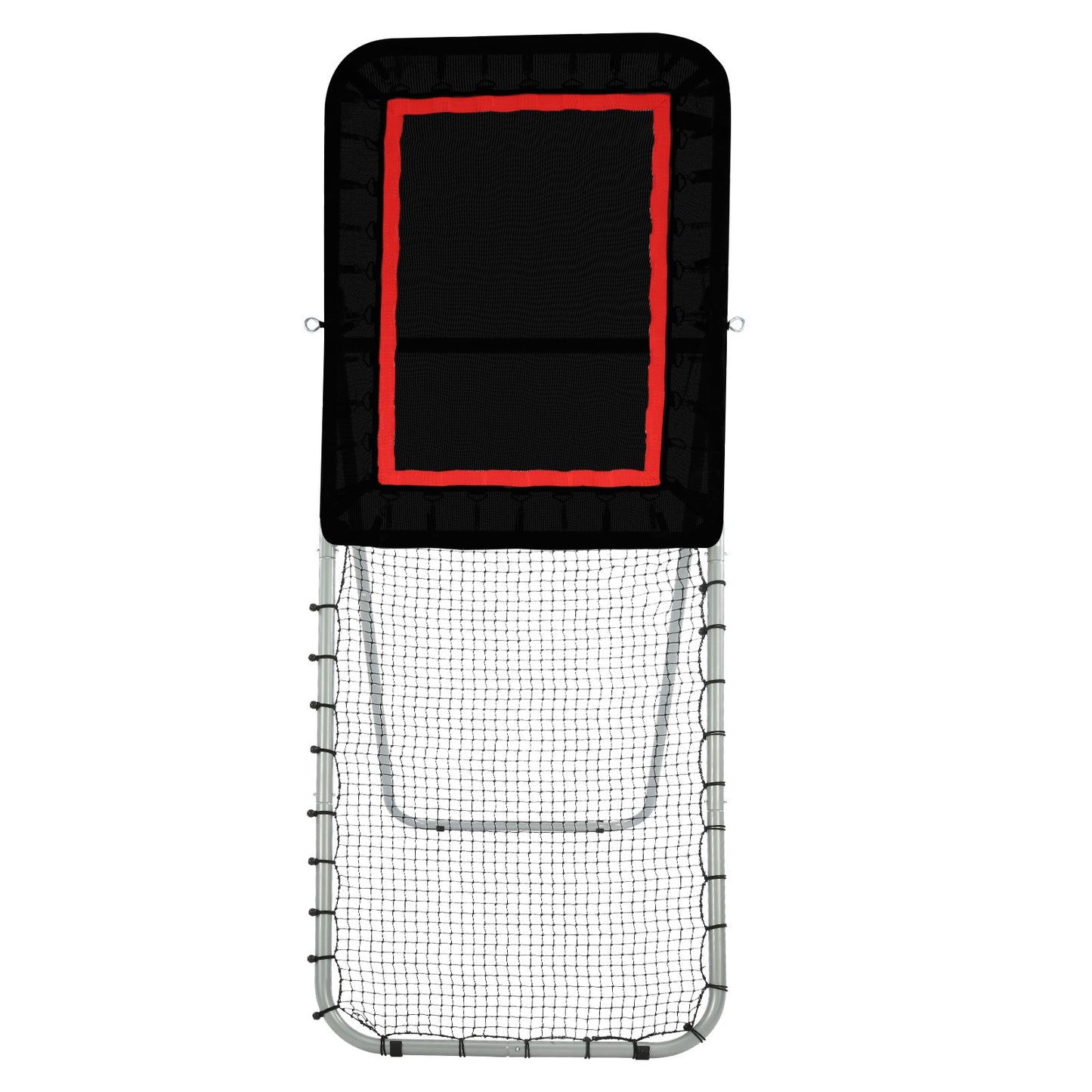 Folding Lacrosse Rebounder for Backyard, 3x8 Ft Volleyball Bounce Back Net, Pitchback Throwback Baseball Softball Return Training Screen, Adjustable Angle Shooting Practice Training Wall, Black - Image 9