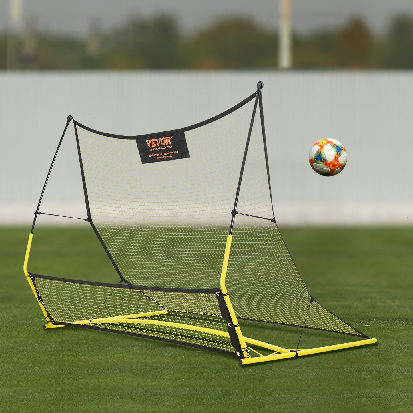 Soccer Trainer, 2-IN-1 Portable Soccer Rebounder Net, Iron Soccer Practice Equipment, Sports Football Rebounder Wall with Portable Bag, Perfect for Team Solo Training, Passing, Volley - Image 8