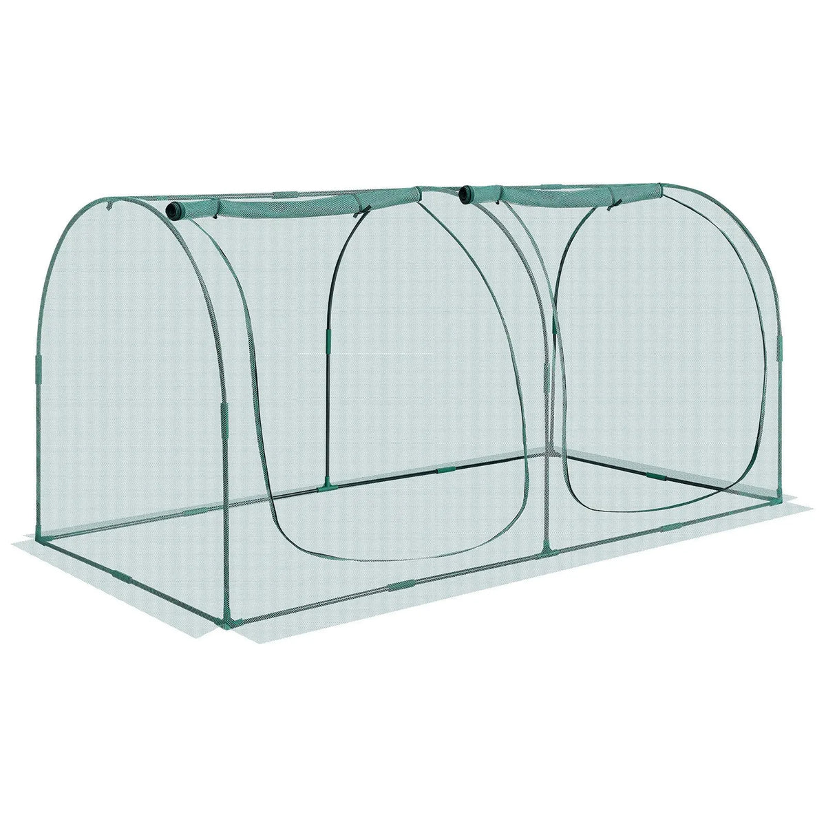 Crop Cage, 2.48 x 1.2 x 1.2 m Plant Protection Tent with Zippered Door, Wind-Resistant Tall Crop Cage, Easy to Install, Outdoor Raised Bed Cover with Frame, Plant Netting for Garden Patio Lawn - Image 9