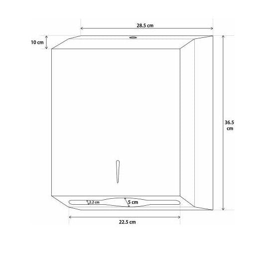 Stainless Steel Slimline Paper Towel Dispenser - Image 4