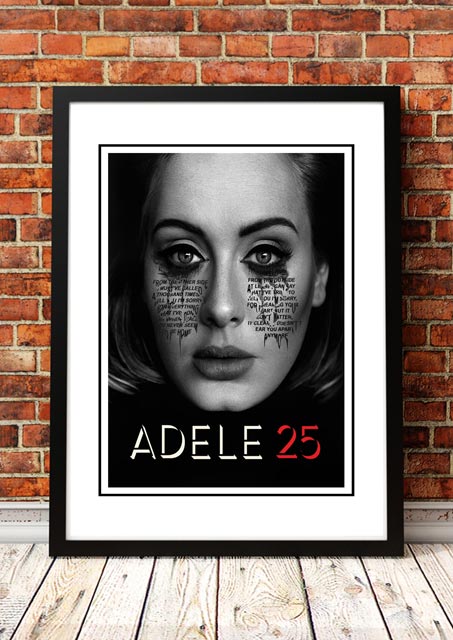 Adele '25' In Store Promotional Poster - Framed A4