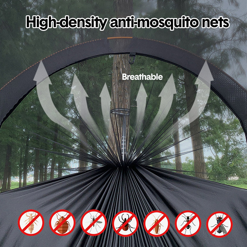 Hammock Tent Outdoor Double Portable Multi-Functional Waterproof Hammock Parachute Camping Hanging Bed 270x140cm with Anti Mosquito Net and Storage Bag - Image 9