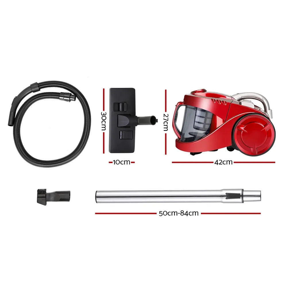 Devanti 2200W Bagless Vacuum Cleaner Red - Image 8
