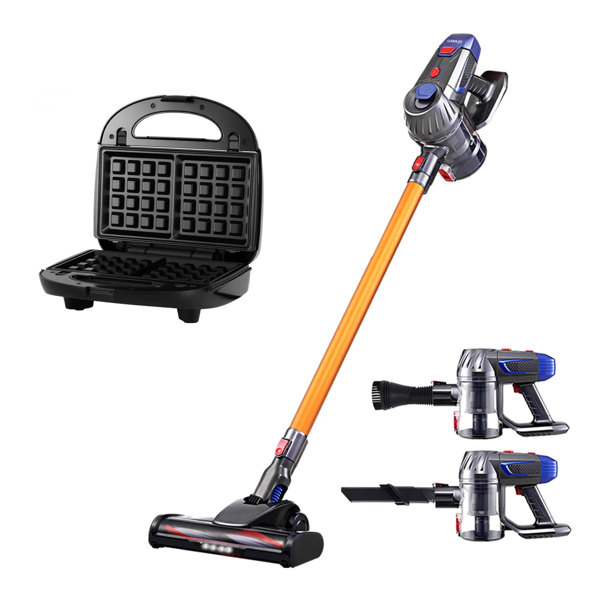 Devanti K7 Cordless Stick Vacuum Cleaner plus 3-in-1 Sandwich Maker - Image 9