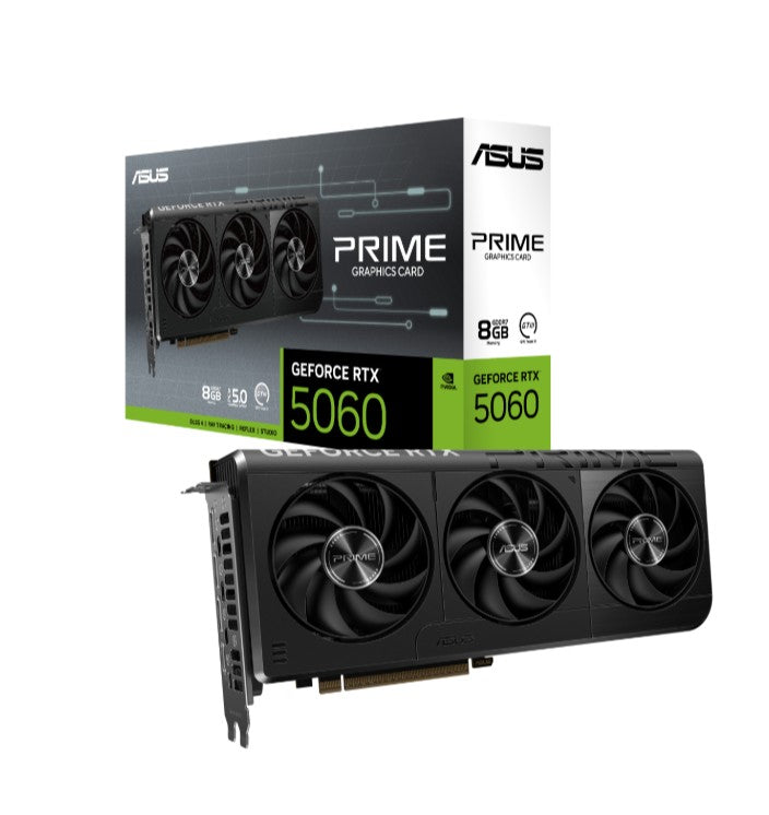 ASUS nVidia GeForce PRIME-RTX5060-8GRTX5060 8GB GDDR7 2497 MHz Boost Clock, RAM 28Gbps, 613 AI TO...