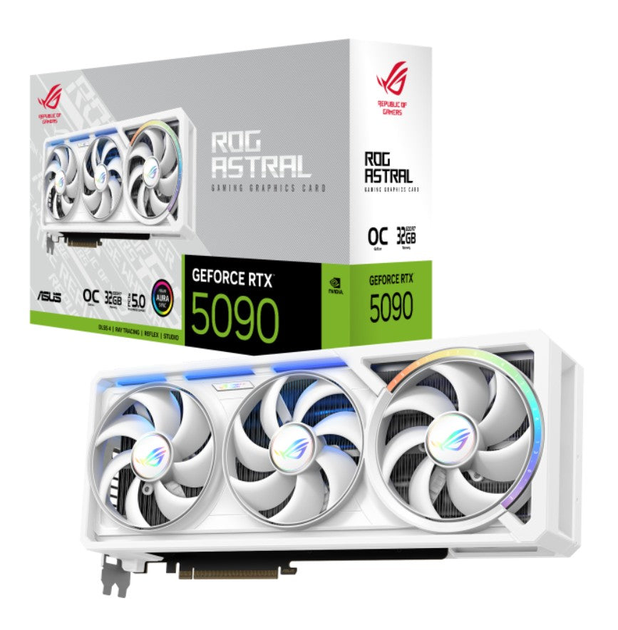 ASUS nVidia GeForce ROG-Astral-RTX-5090-32GB GDDR7 WH OC Edition 2580 MHz Boost clock 28Gbps 512...