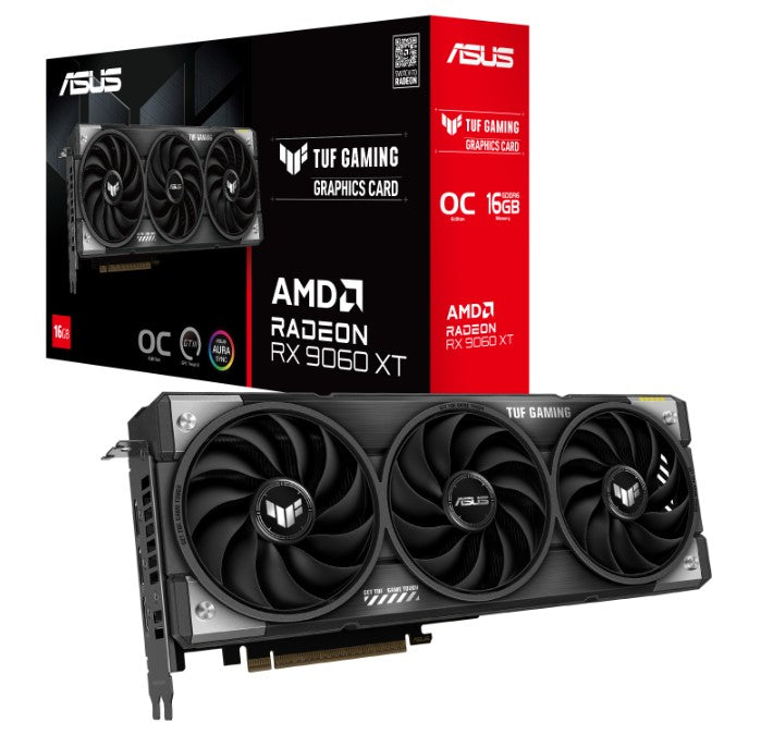 ASUS AMD Radeon TUF-RX9060XT-O16G-GAMING RX 9060 XT OC Edition, 16GB GDDR6 128-bit, Military Grad...
