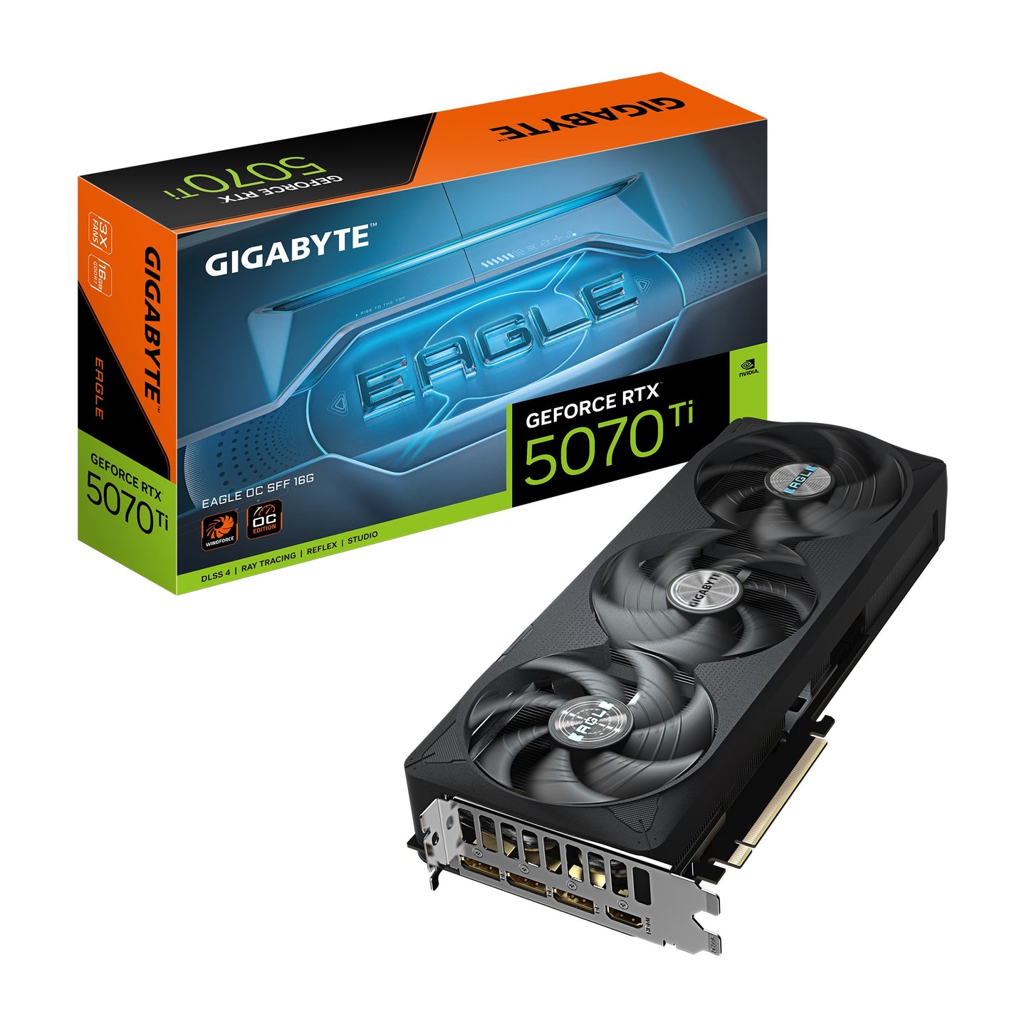 Gigabyte GeForce RTX™ 5070 Ti EAGLE OC SFF 16G, 2542 MHz, CUDA 8960, 28 Gbps, GDDR7, 256 bit, PCI...