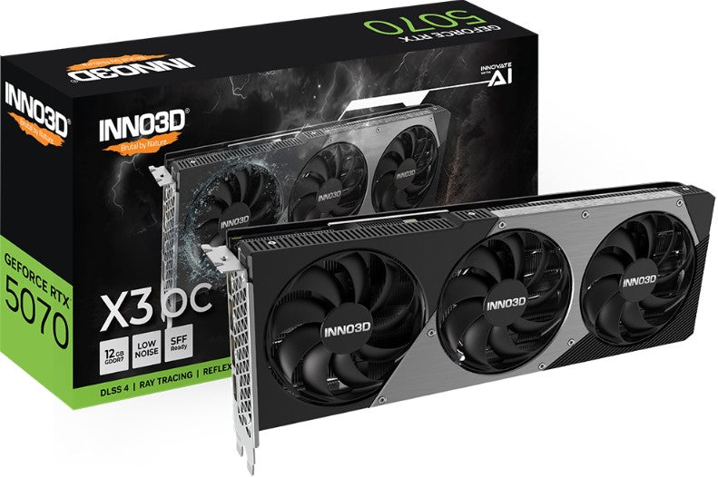 INNO3D nVidia GeForce RTX 5070 X3 OC 12GB GDDR7 2542 MHz Boost Clock, RAM 28 Gbps, 3x DP, 1xHDMI...